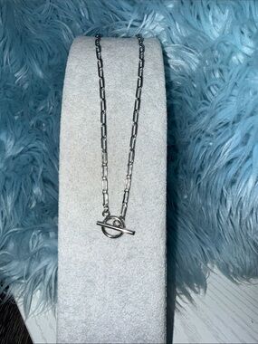 Sterling Toggle Link Necklace in Silver